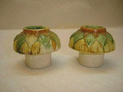  Palissy Ware Palissy Majolica 23 majolica Portuguese palissy Quality and rare inkwell and candlestick 