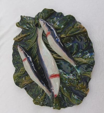  Palissy Ware Palissy Majolica 45 Palissy majolica Leaf with sardines 