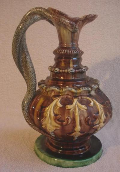  Palissy Ware Palissy Majolica 46 Portuguese Palissy majolica jar M Mafra 