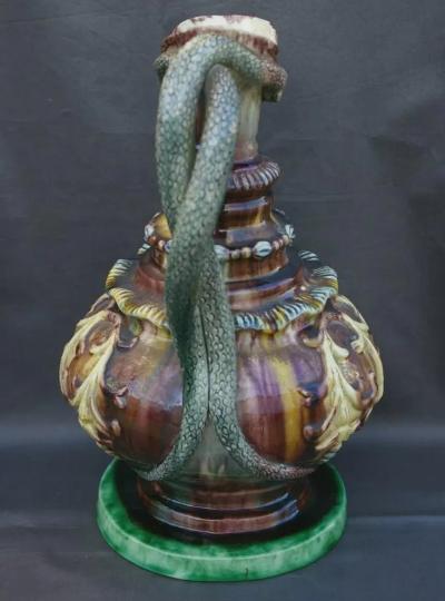  Palissy Ware Palissy Majolica 46 Portuguese Palissy majolica jar M Mafra 