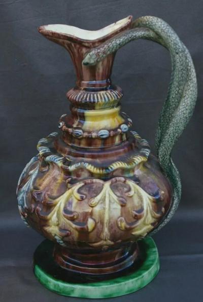  Palissy Ware Palissy Majolica 46 Portuguese Palissy majolica jar M Mafra 