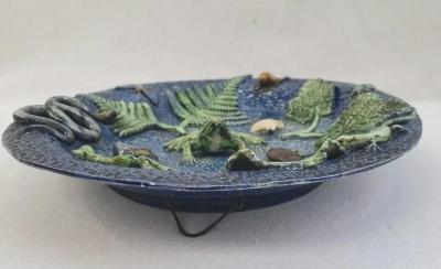  Palissy Ware Palissy Majolica 47 Palissy French Majolica plate 