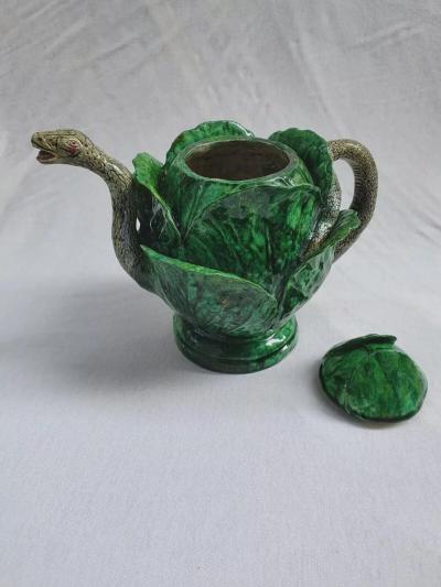  Palissy Ware Palissy Majolica 50 Portuguese Pbalissy majolica ig teapot 