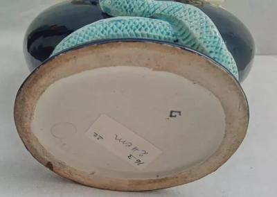  Palissy Ware Palissy Majolica 59 Palissy majolica vase Hugo lonitz 