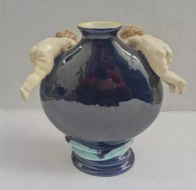 Palissy Ware Palissy Majolica 59 Palissy majolica vase Hugo lonitz 