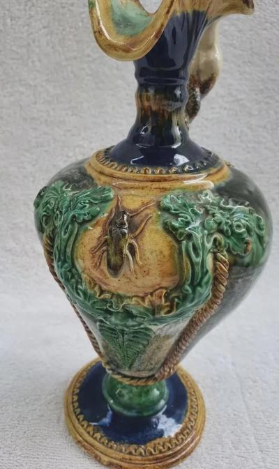  Palissy Ware Palissy Majolica 62 French Majolica jar 