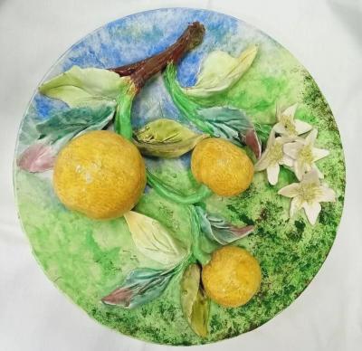  Palissy Ware Palissy Majolica 68 Palissy French Majolica plate 