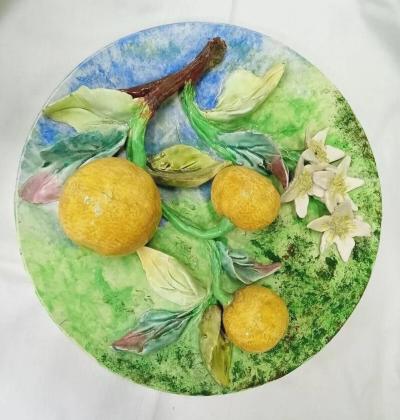  Palissy Ware Palissy Majolica 68 Palissy French Majolica plate 