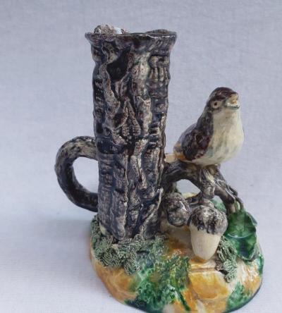  Palissy Ware Palissy Majolica 71 Portuguese Palissy majolica hand candlestick 