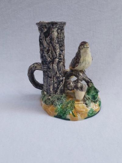  Palissy Ware Palissy Majolica 71 Portuguese Palissy majolica hand candlestick 