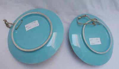  Palissy Ware Palissy Majolica 73 Palissy Majolica French menton pair dishes