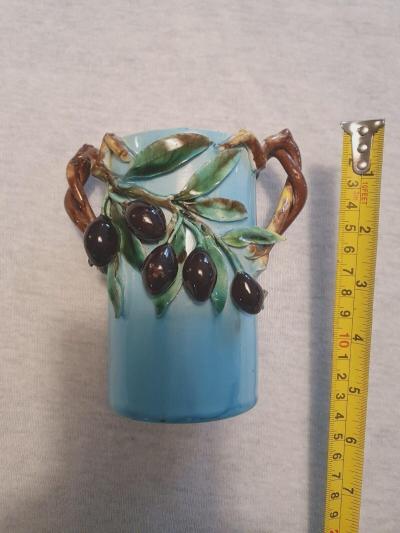  Palissy Ware Palissy Majolica 77 Majolica French Menton small jar piece