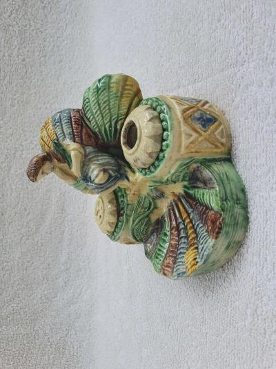  Palissy Ware Palissy Majolica 78 Portuguese majolica Palissy inkwel Portuguese majolica