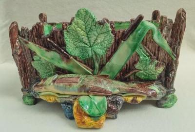  Palissy Ware Palissy Majolica French Palissy majolica beautiful piece 
