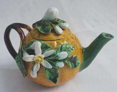  Palissy Ware Palissy Majolica Majolica French Menton small teapot