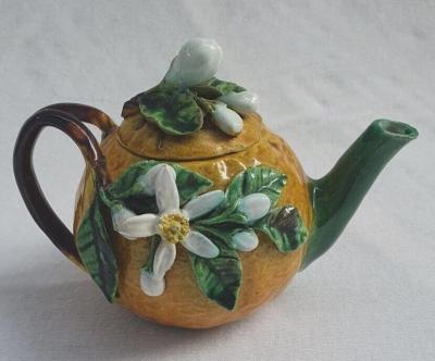  Palissy Ware Palissy Majolica Majolica French Menton small teapot