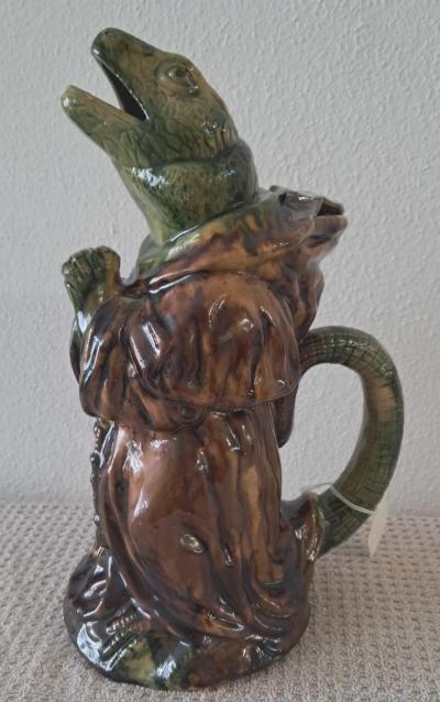 Palissy Ware Palissy Majolica Majolica palissy Jar with lid