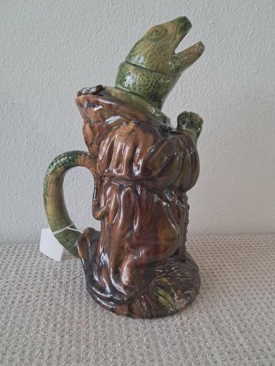  Palissy Ware Palissy Majolica Majolica palissy Jar with lid