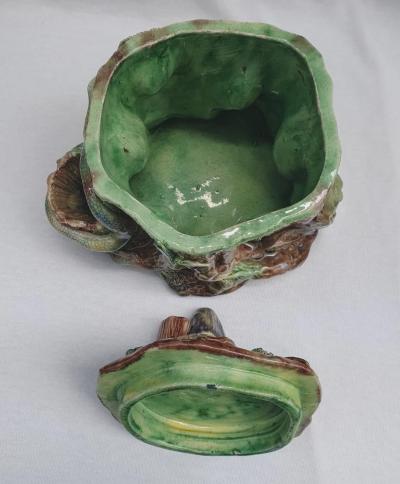  Palissy Ware Palissy Majolica Palissy majolica box jar tureen 