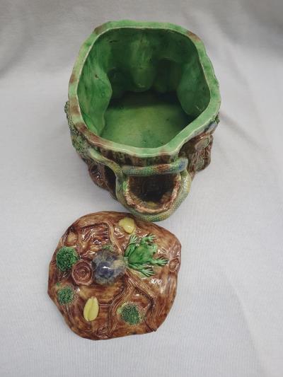  Palissy Ware Palissy Majolica Palissy majolica box jar tureen 