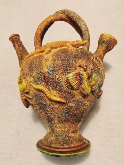  Palissy Ware Palissy Majolica Portuguese Palissy majolica jar Possibly Mafra