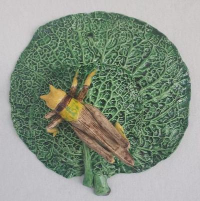  Palissy Ware Palissy Majolica Portuguese Palissy majolica wall planter Quality and beautiful piece 