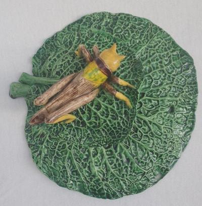  Palissy Ware Palissy Majolica Portuguese Palissy majolica wall planter Quality and beautiful piece 