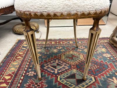  Palladio Italian Neoclassical Style Gilt Metal Chair by Palladio