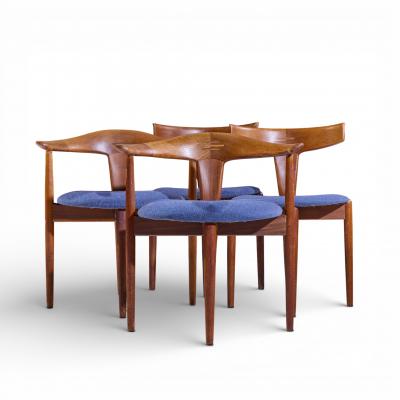  Palle Petersen Erik Andersen E Andersen P Pedersen for Randers M belfabrik Danish Dining Chairs Set of 4