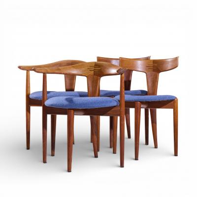  Palle Petersen Erik Andersen E Andersen P Pedersen for Randers M belfabrik Danish Dining Chairs Set of 4