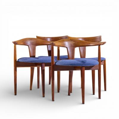  Palle Petersen Erik Andersen E Andersen P Pedersen for Randers M belfabrik Danish Dining Chairs Set of 4