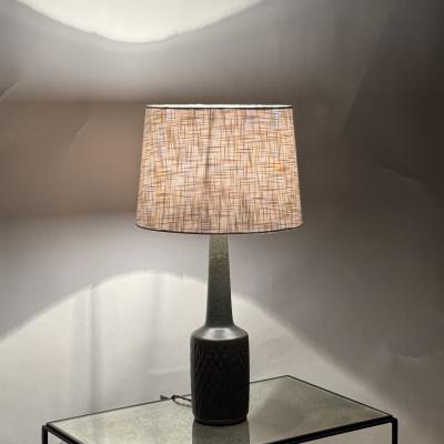  Palshus Slender Dark Green Grooved Ceramic Lamp by Per Lindemann Schmidt for Palshus
