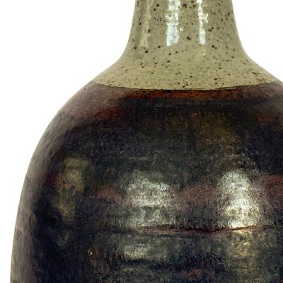  Palshus Table Lamp in Luster Burgundy Black and Gray Glazes by Palshus