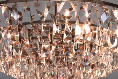  Palwa Extraordinary Huge Palwa Gilded Brass and Crystal Glass Chandelier