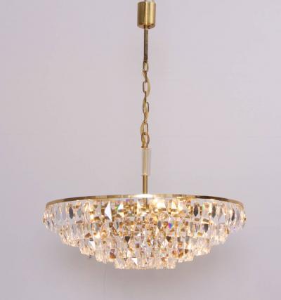  Palwa Extraordinary Huge Palwa Gilded Brass and Crystal Glass Chandelier