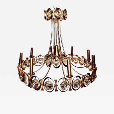  Palwa German Palwa Chandelier Gold Plated and Crystal