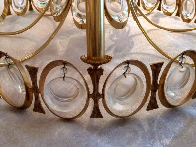  Palwa German Palwa Chandelier Gold Plated and Crystal