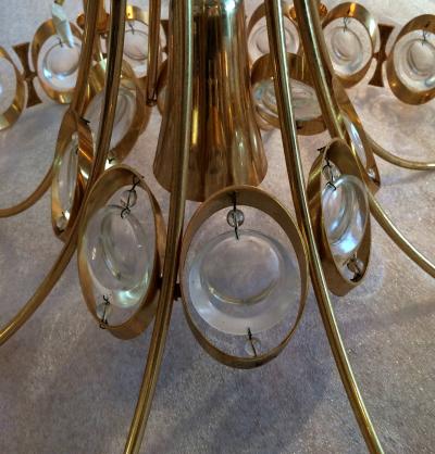  Palwa German Palwa Chandelier Gold Plated and Crystal