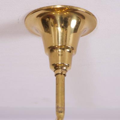  Palwa Glamorous Palwa Gilded Brass and Glass Jewel Chandelier