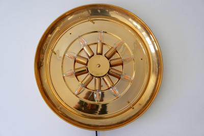  Palwa Gorgeous Gilt Brass Crystal Glass Backlit Wall Mirror by Palwa Germany 1970s