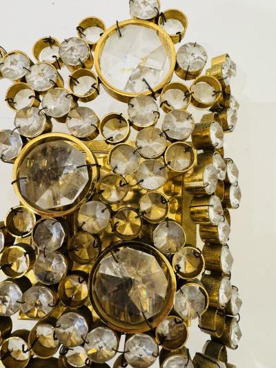  Palwa Pair of 1960s Austrian Crystal Palwa Mid Century Wall Lamps