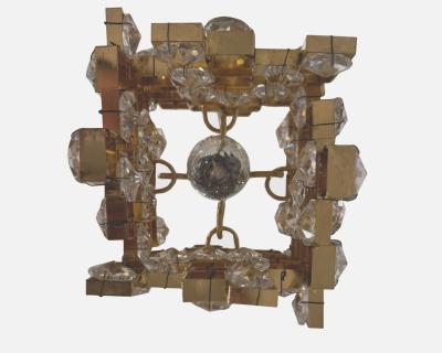  Palwa Pair of small modernist chandeliers by Palme Walter Palwa Germany circa 1960