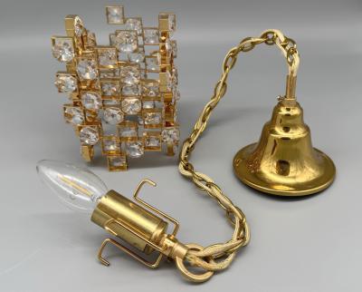  Palwa Pair of small modernist chandeliers by Palme Walter Palwa Germany circa 1960