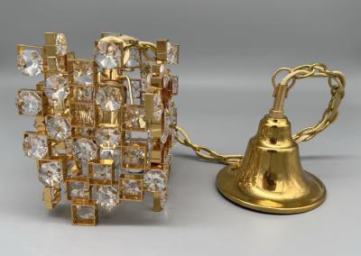  Palwa Pair of small modernist chandeliers by Palme Walter Palwa Germany circa 1960