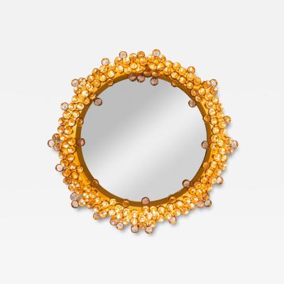  Palwa Palme Walter Stunning Illuminating Mirror with Faceted Crystals 1960s