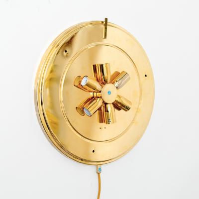  Palwa Palwa Back Lit Gilded Brass Mirror with Crystals