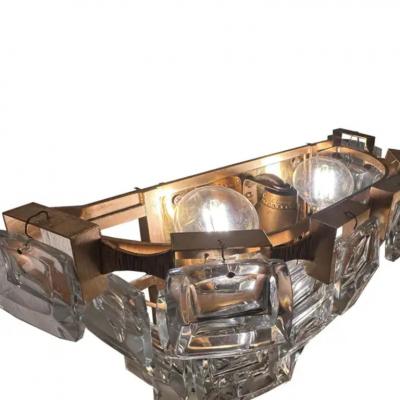  Palwa Palwa Mid Century Modern Crystal And Etched Brass Sconces 1960s