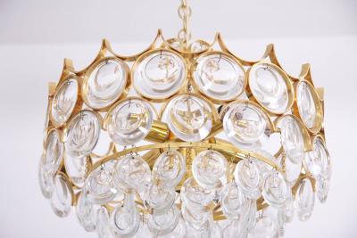 Palwa Stunning Gilded Brass and Glass Palwa Chandelier