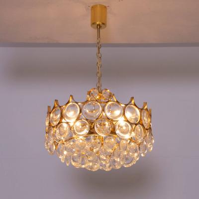  Palwa Stunning Gilded Brass and Glass Palwa Chandelier