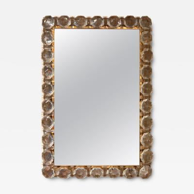  Palwa Vintage Brass And Crystal Mirror By Palwa